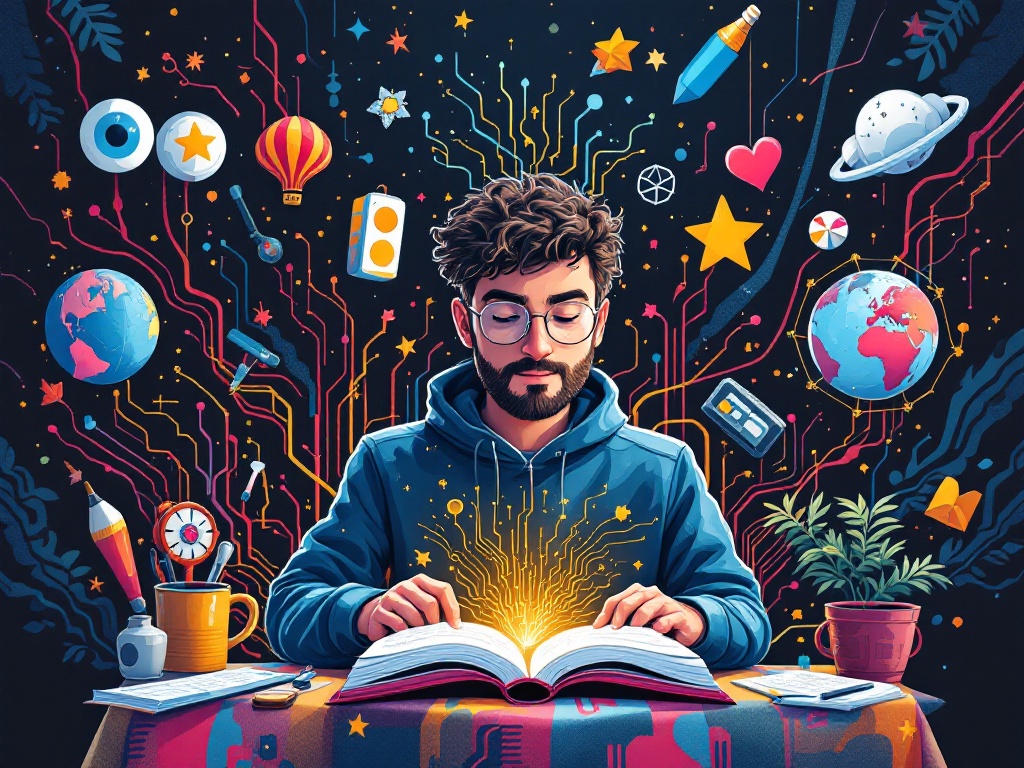 GPT-4o, Claude 3.5 Sonnet, GLM-4.6를 각각 만능 천재, 속독 전문가, 실용적 코딩 전문가로 비유한 일러스트